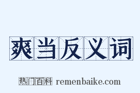 爽当反义词是什么意思的图片